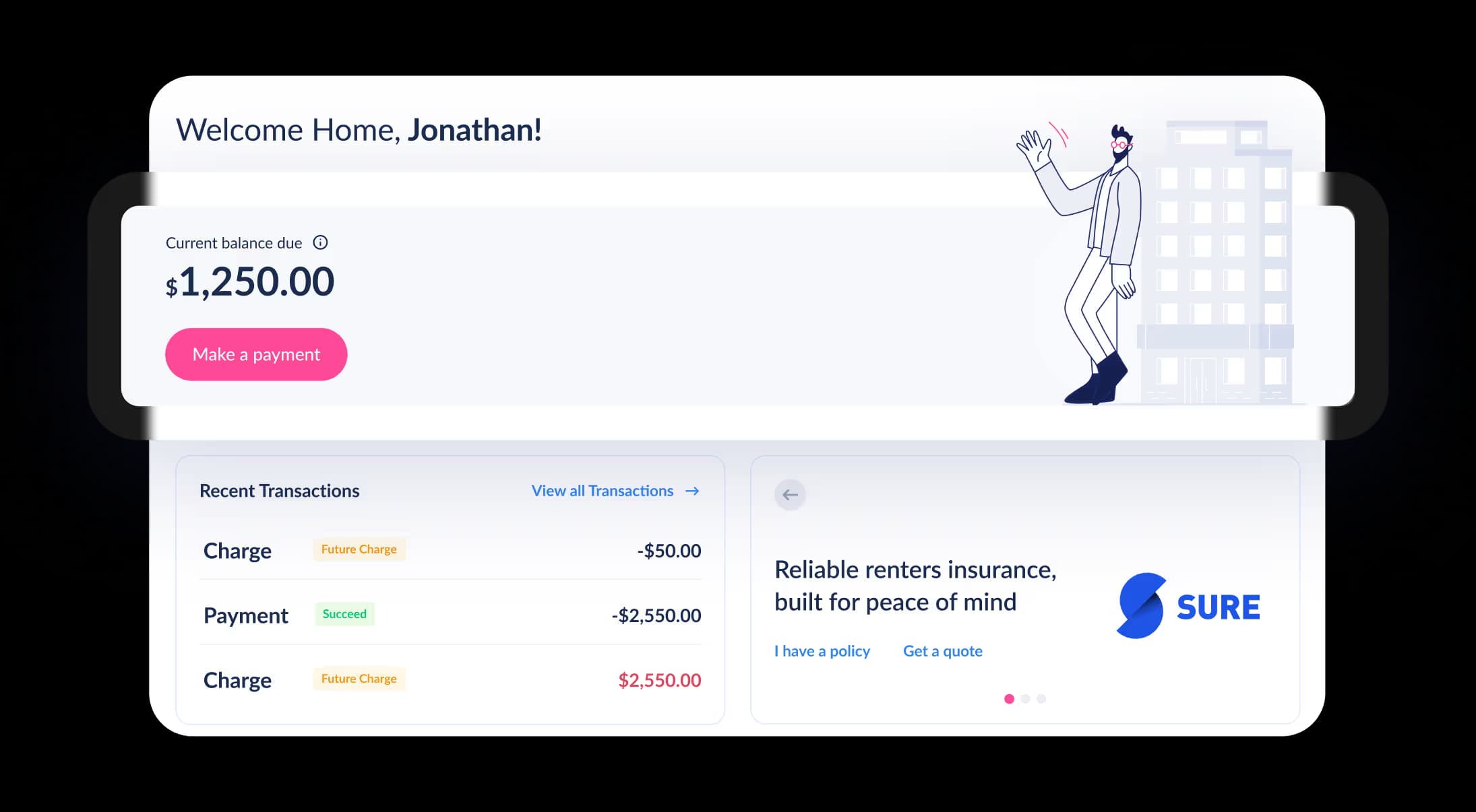 Payments feature screenshot